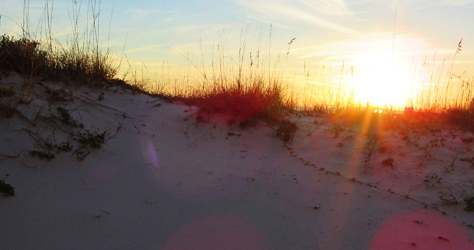 Sun setting over a dune